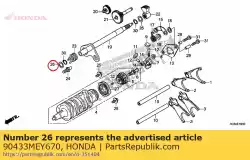 Here you can order the washer, 14. 2x24 from Honda, with part number 90433MEY670: