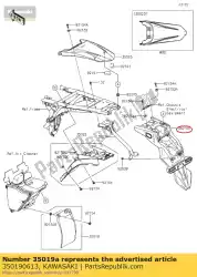 klep klx150fffa van Kawasaki, met onderdeel nummer 350190613, bestel je hier online: