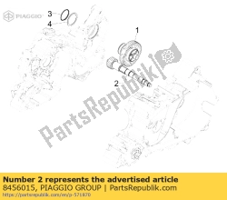 Aprilia 8456015, Aangedreven poelie as, OEM: Aprilia 8456015