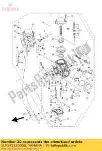 yamaha 5LP141120000 valve, throttle 1 - Bottom side