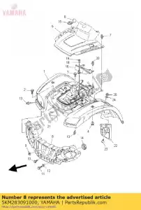 yamaha 5KM283091000 grille, front - Bottom side