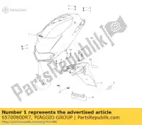 65700800R7, Piaggio Group, proteção traseira     , Novo