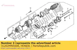 Aquí puede pedir soporte final b de Honda , con el número de pieza 31202MN5008: