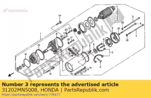 Honda 31202MN5008 soporte final b - Lado inferior