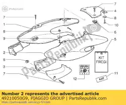 Aqui você pode pedir o carenagem em Piaggio Group , com o número da peça 49210050G9: