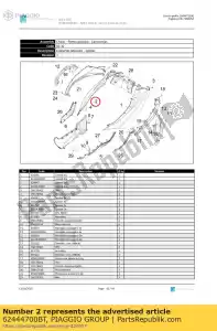 Piaggio Group 62444700BT painel lateral direito - Lado inferior