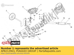 Aprilia AP8212963, Tableau de bord numérique, OEM: Aprilia AP8212963