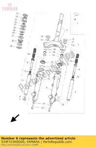 yamaha 5JHF333K0000 guia, haste - Lado inferior