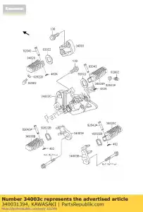 Kawasaki 340031394 titular-paso, fr, rh - Lado inferior