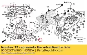 Honda 90002KTW900 parafuso, tampão de drenagem, 12 mm - Lado inferior