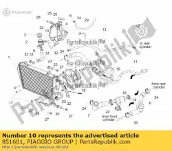 Qui puoi ordinare tubo di sfiato da Piaggio Group , con numero parte 851601: