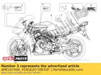 AP8167406, Piaggio Group, Conjunto de calcomanías aprilia rst futura 1000, Nuevo