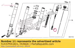 Aquí puede pedir anillo, pistón de Honda , con el número de pieza 51437MJCA01: