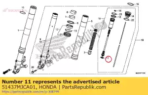 Honda 51437MJCA01 anneau, piston - La partie au fond
