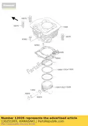 Aquí puede pedir juego de anillos piston l, o / s de Kawasaki , con el número de pieza 130251093: