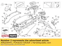 AP8268945, Piaggio Group, Achter kuip. rood aprilia  scarabeo 250 400 492 500 2006 2007 2008, Nieuw