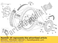 855441, Piaggio Group, Roulement à billes 25x47x12 aprilia rxv sxv vdb merriman 450 550, Nouveau