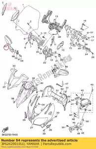 yamaha 3P62629010UJ rear view mirror assy (right) - Bottom side