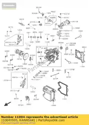 Aquí puede pedir cabeza de junta de Kawasaki , con el número de pieza 11004Y005: