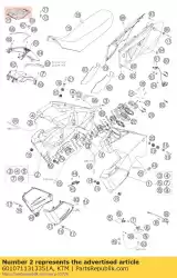 Ici, vous pouvez commander le réservoir de carburant r / s cpl anthraz. 07 auprès de KTM , avec le numéro de pièce 6010711313351A: