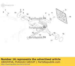 Piaggio Group 1B004458 r?ckstrahler support rec - La partie au fond