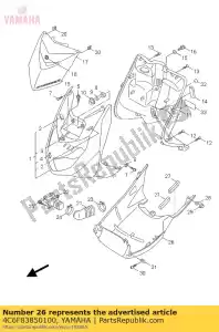 yamaha 4C6F83850100 couvercle, inférieur - La partie au fond