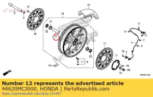 Honda 44620MCJ000 collar, fr. distancia entre ruedas - Lado inferior