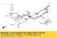 43335MCSG02, Honda, mangueira comp. b, segundo cilindro mestre do freio honda st 1300 2002 2003 2004 2006 2007 2008 2009 2010, Novo