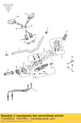 Here you can order the clamp, handlebar, lower from Triumph, with part number T2040856: