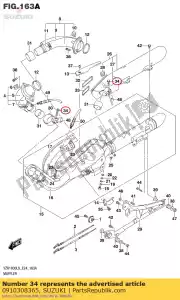 suzuki 0910308365 parafuso, muf sprt r - Lado inferior