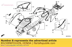 overkapping set, rr.(wl) *type1* van Honda, met onderdeel nummer 83150MKFD10ZB, bestel je hier online: