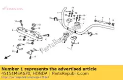 Tutaj możesz zamówić przewodnik comp., r. Fr. Od Honda , z numerem części 45151MEA670:
