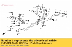 Honda 45151MEA670, Guida comp., r. fr., OEM: Honda 45151MEA670