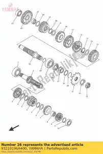 yamaha 93210196A400 junta tórica - Lado inferior