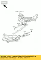 550200097, Kawasaki, bewaker, opstap, lh zr1000-a2 kawasaki z 1000 2003 2004 2005 2006, Nieuw