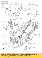 21177Y003, Kawasaki, controller, gevaar kawasaki ninja ex krt edition b j special  se a sc125 abs j125 j300 300 125 , Nieuw