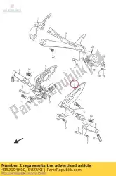 Tutaj możesz zamówić wspornik, stopa fr od Suzuki , z numerem części 4352104K00: