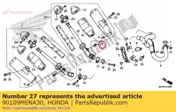 Tutaj możesz zamówić ? Ruba 8x20 od Honda , z numerem części 90109MENA30: