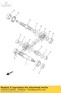 Yamaha 1C0E61510000 engrenagem, acionada primária - Lado inferior