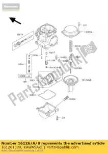 Kawasaki 161261339 valve,vacuum - Bottom side