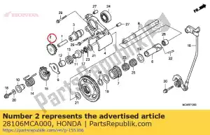 honda 28106MCA000 gear comp., starter reduction (17/18t) - Bottom side