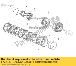 Aprilia 872213, Plaque de pression d'embrayage, OEM: Aprilia 872213