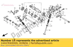 Here you can order the arm b, sub rocker ex. From Honda, with part number 14447KK0000: