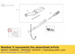 Aquí puede pedir conjunto de calcomanías de Piaggio Group , con el número de pieza 86461700WR0: