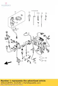 suzuki 3661018HF0 faisceau, câblage - La partie au fond
