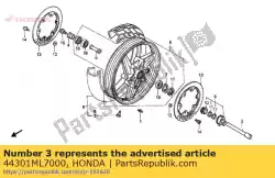 Aqui você pode pedir o nenhuma descrição disponível no momento em Honda , com o número da peça 44301ML7000: