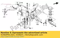 43469MEL000, Honda, clamper, rr. mangueira do freio honda cbr fireblade rr ra rrs cbr1000rr 1000 , Novo