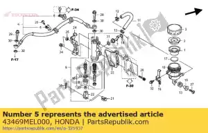 Honda 43469MEL000 klem, rr. remslang - Onderkant