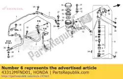Aqui você pode pedir o mangueira comp. C, rr. Freio em Honda , com o número da peça 43312MFND01: