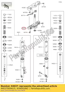 kawasaki 44037009810 uchwyt-widelec pod, czarny vn900c - Dół